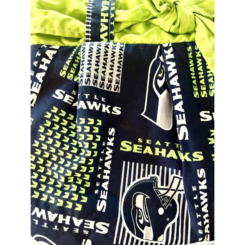 Seattle Seahawks Handmade Purse Bag Tote NFL Fan Blue Green Cotton Women's